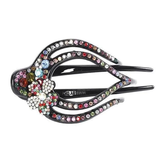 Charming Colorful Flower Red Hair Clip For Women Fashionable Design Beautiful Women Vintage Wedding Hair Clips Lightweight Hair Jewelry Excellent Women Gift