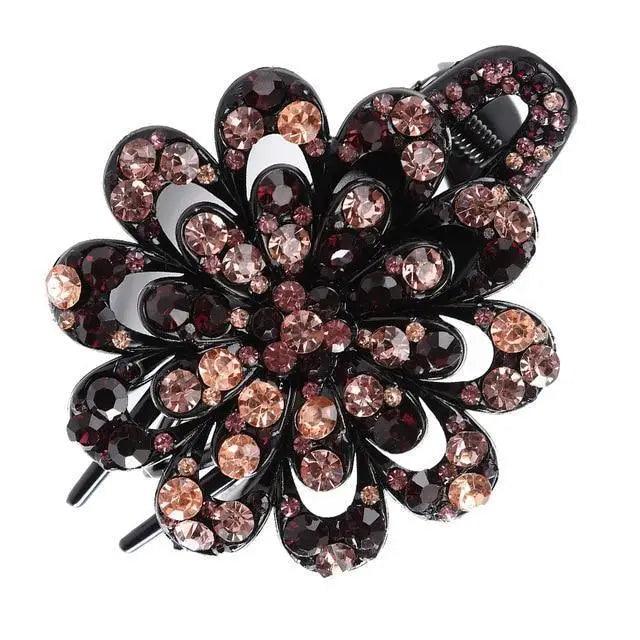Charming Colorful Flower Red Hair Clip For Women Fashionable Design Beautiful Women Vintage Wedding Hair Clips Lightweight Hair Jewelry Excellent Women Gift