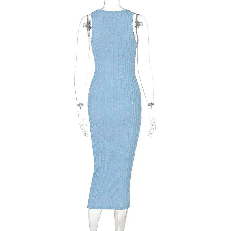 Chic Knitted Tank Sweater Dress