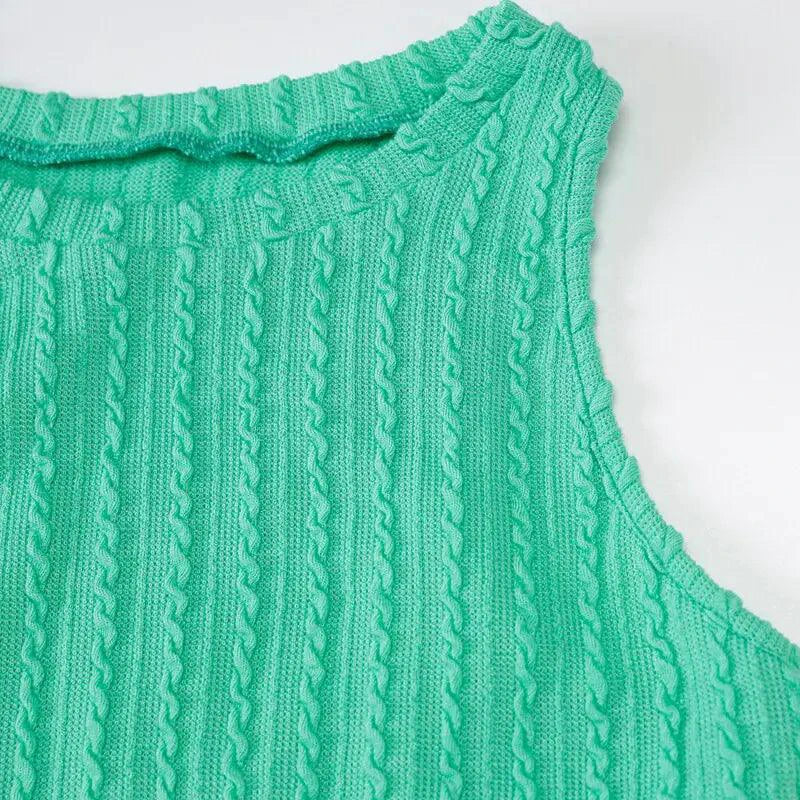 Chic Knitted Tank Sweater Dress
