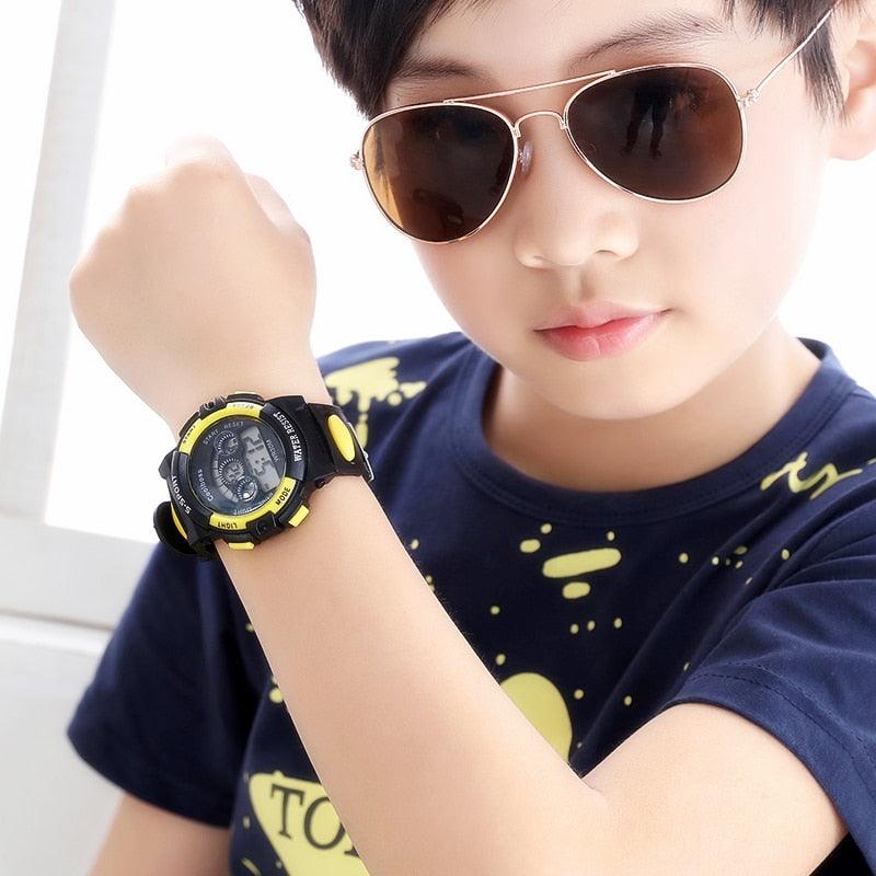 Children Watch Sport Kids Silicone Strap Waterproof LED Digital Watch For Kid Children Student Colorful LED Electronic Digital Watch Multifunction Display Sports Watches For Kids