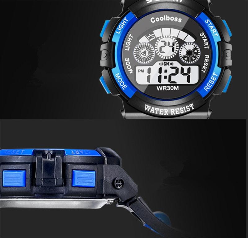 Children Watch Sport Kids Silicone Strap Waterproof LED Digital Watch For Kid Children Student Colorful LED Electronic Digital Watch Multifunction Display Sports Watches For Kids
