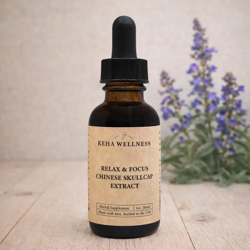 Relax & Focus — Chinese Skullcap Tincture | Organic Herbal Extract
