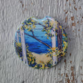 Car Coaster:  Overlooking the Bluff.  Birch Trees. Artist Christi Dreese