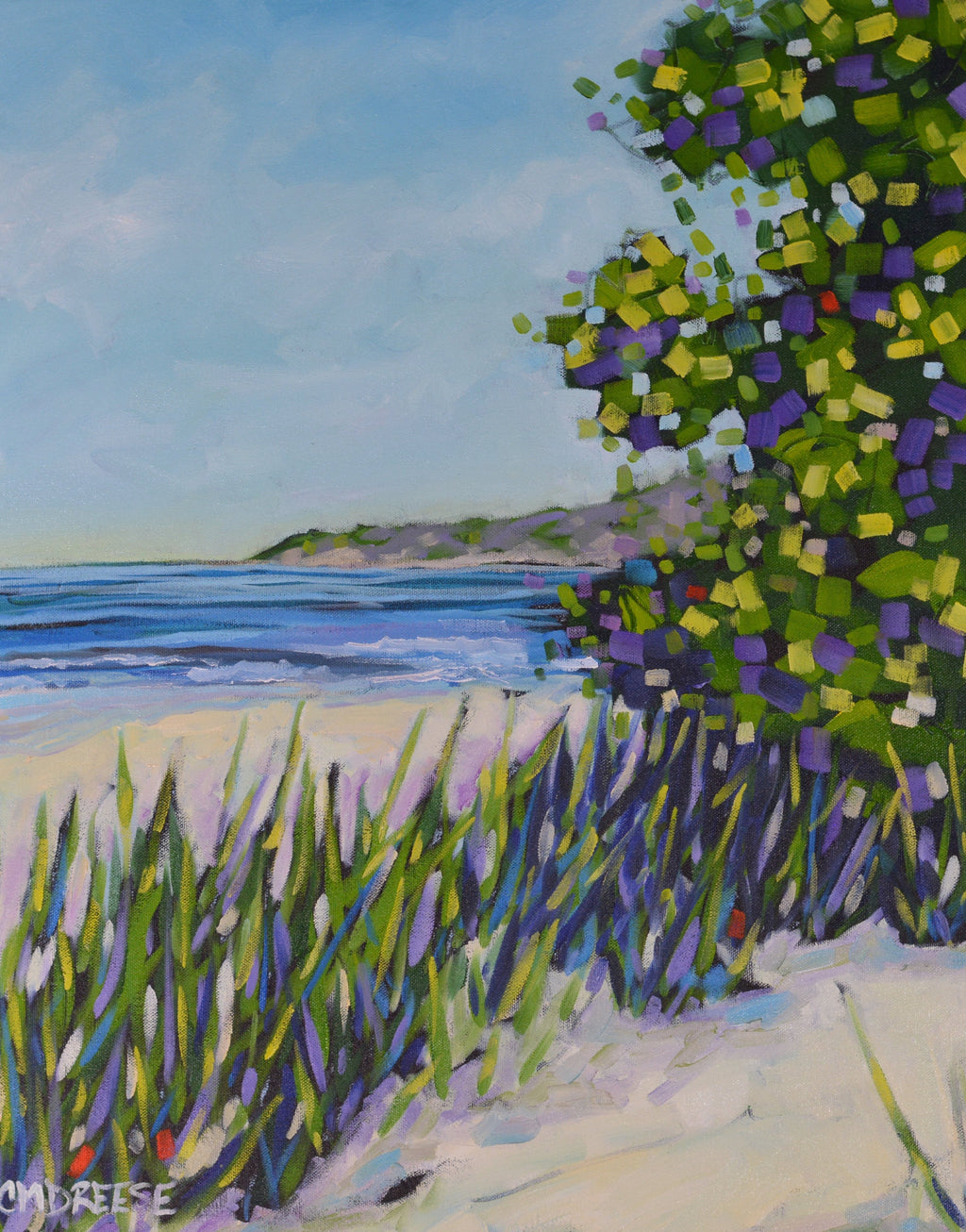 "Live by the Currents" Beach Lake Glass Art Print