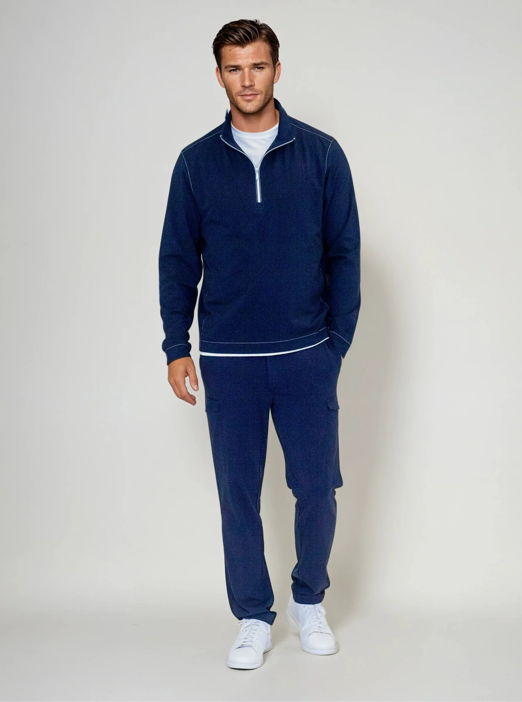 Buki Cinqo Travel Half Zip - Navy