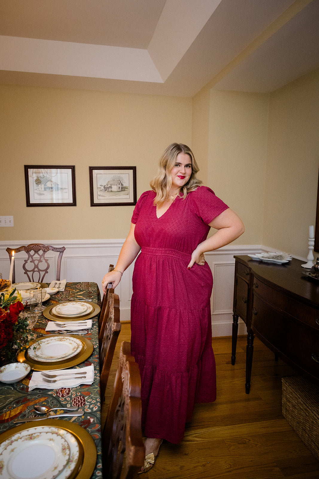 The Sarah Maxi Dress in Sugar Plum Dobby - Final Sale