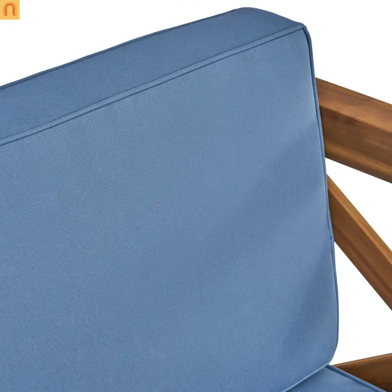 Outdoor Club Chair Acacia Wood Mid-Century Teak Cushion 30in