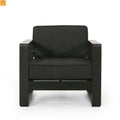 Outdoor Club Chair Aluminum Modern Dark Gray