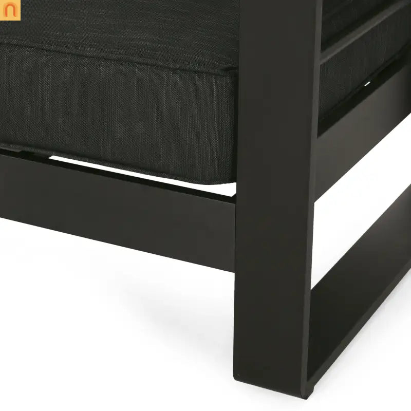 Outdoor Club Chair Aluminum Modern Dark Gray