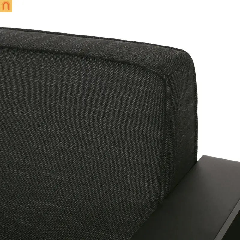 Outdoor Club Chair Aluminum Modern Dark Gray
