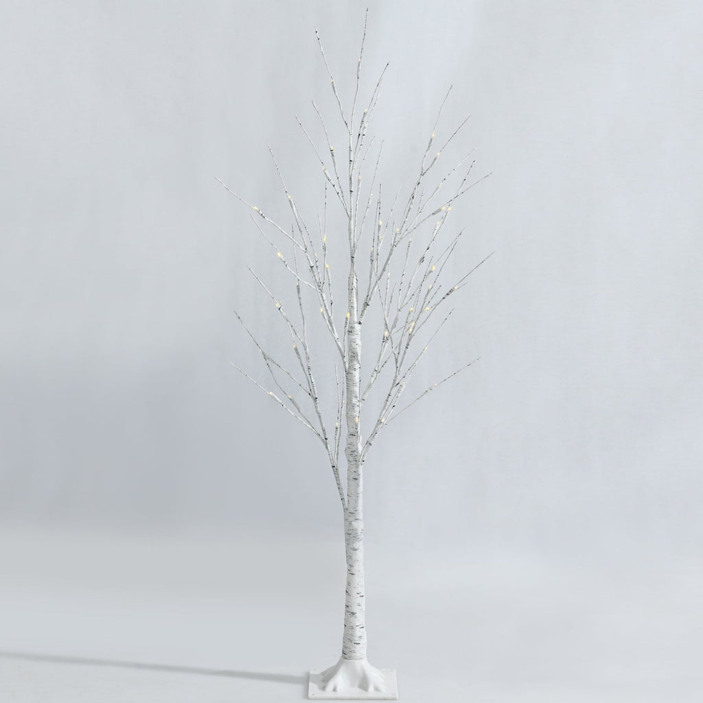 Pre-lit White Twig Birch Tree for Christmas Holiday with LED Lights