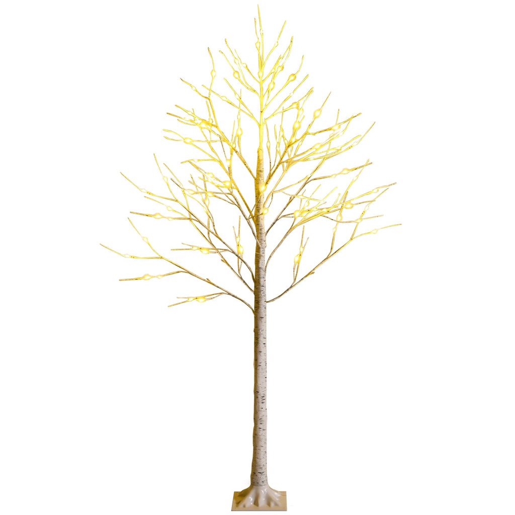 Pre-lit White Twig Birch Tree for Christmas Holiday with LED Lights