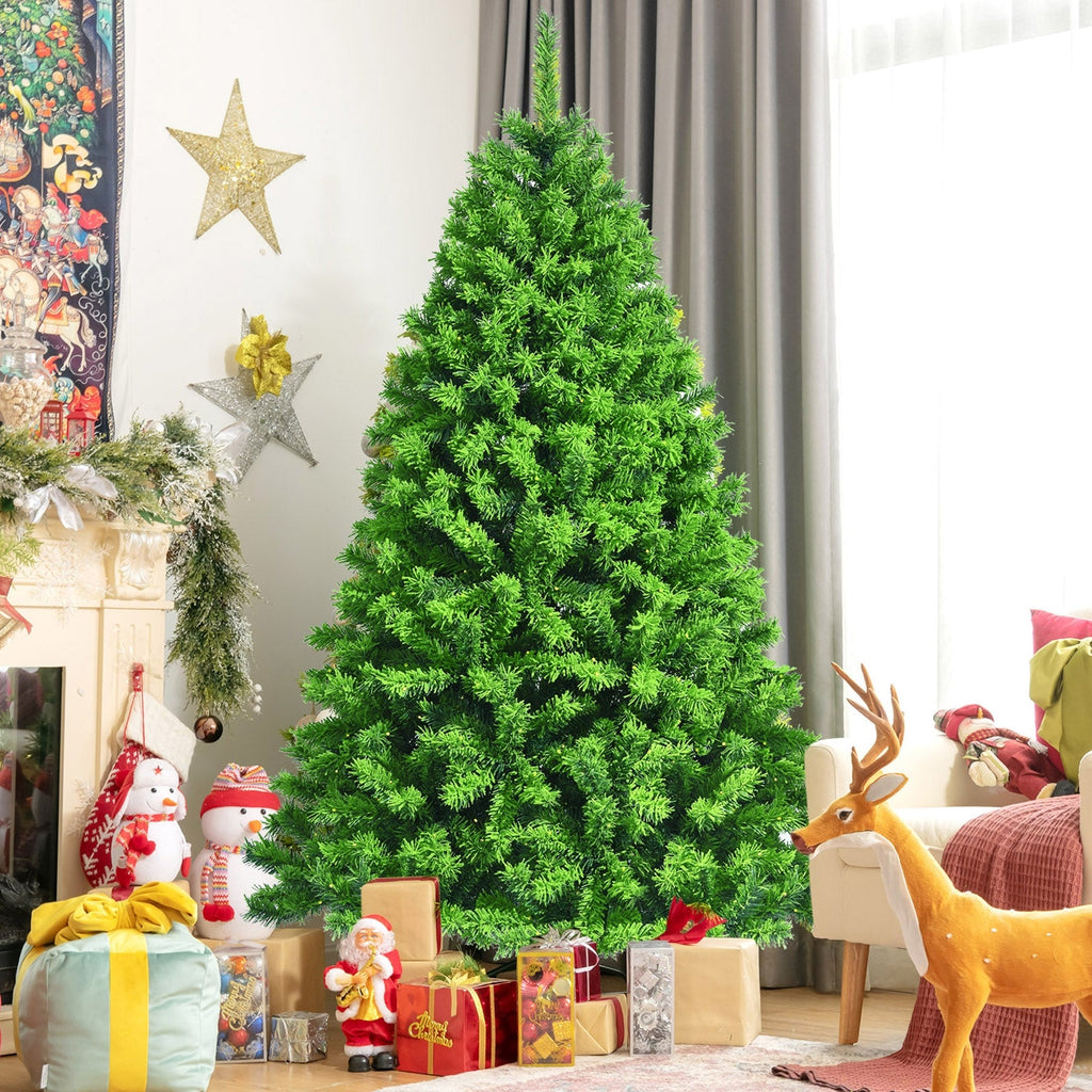 Snow Flocked Artificial Christmas Tree with Metal Stand