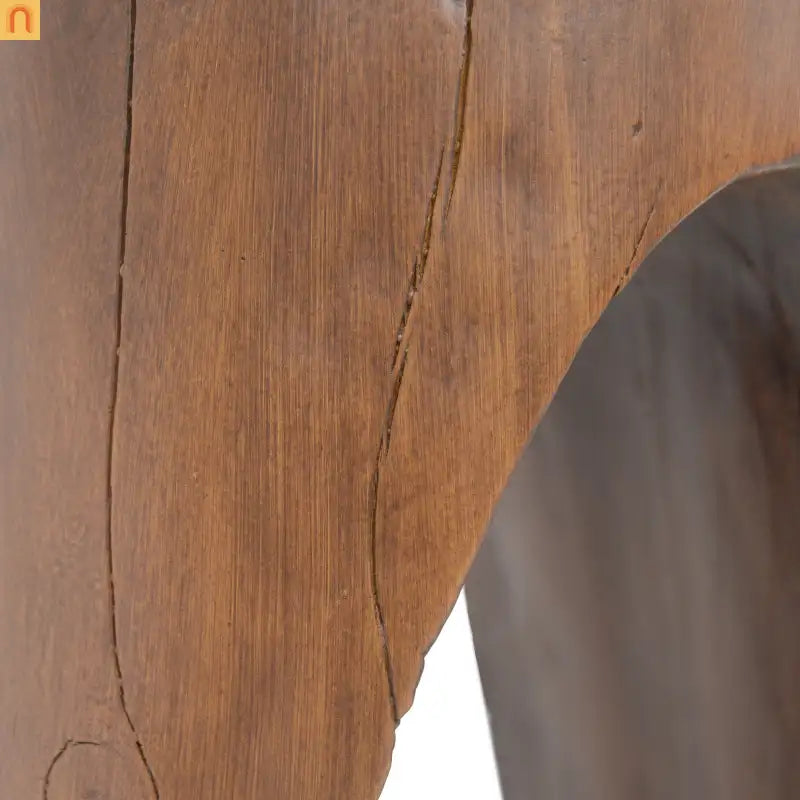 Outdoor End Table MGO Antique Brown Hollow Wood Grain 14.96x26.57in