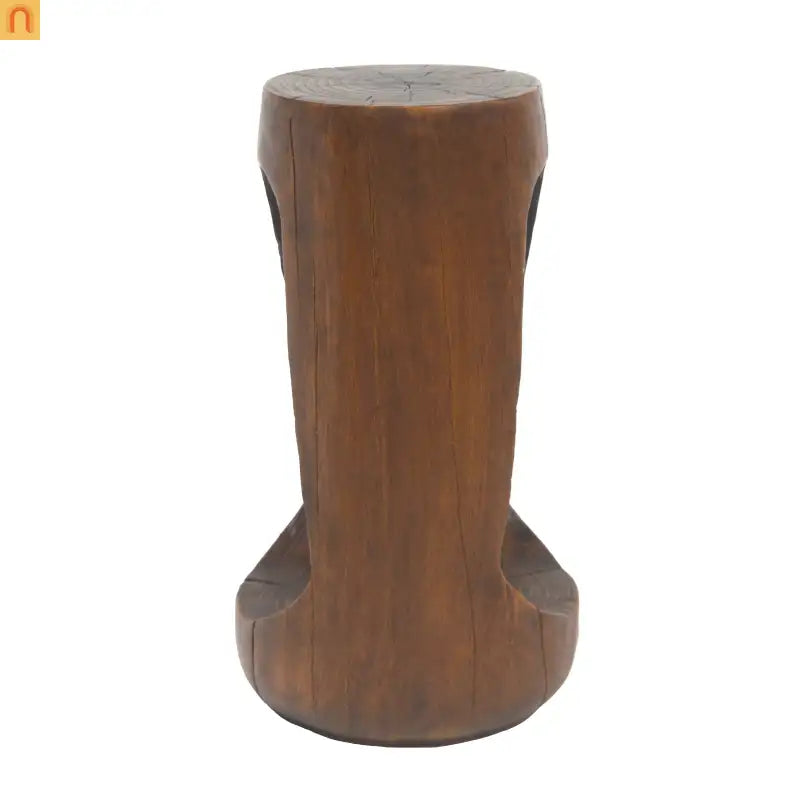 Outdoor End Table MGO Antique Brown Hollow Wood Grain 14.96x26.57in