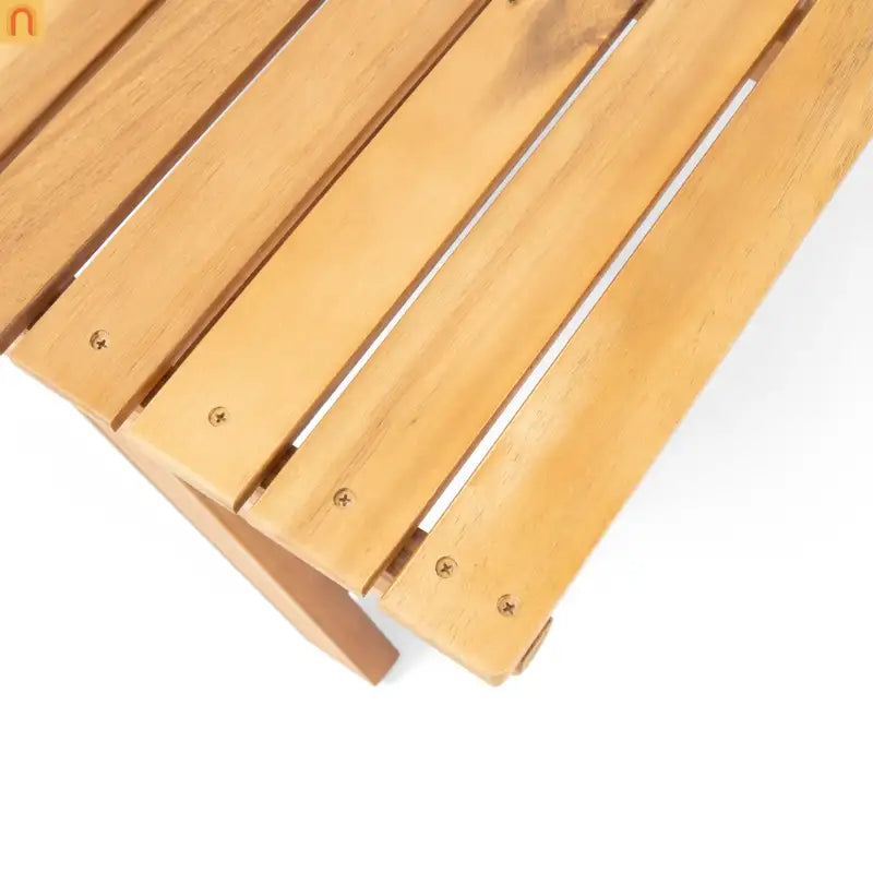 Outdoor Coffee Table Acacia Wood Teak Slat Panel 37L x 24W in