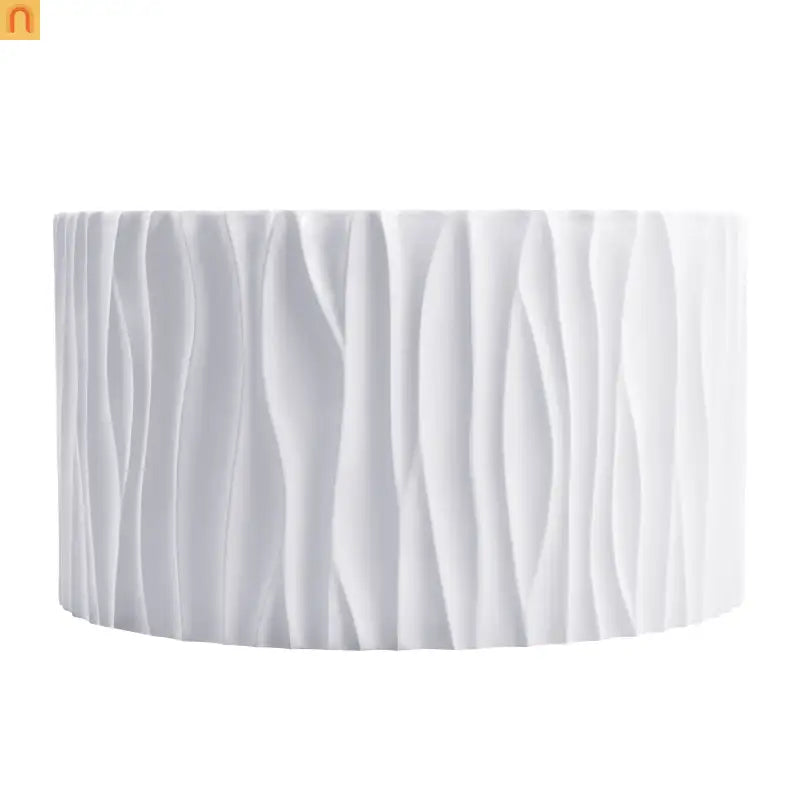 Outdoor Round Coffee Table 26.8" White Wavy