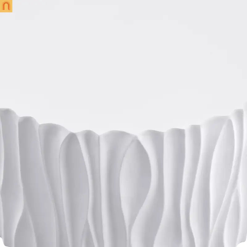 Outdoor Round Coffee Table 26.8" White Wavy