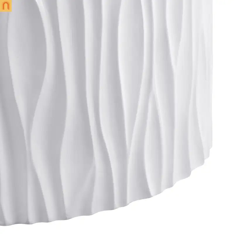 Outdoor Round Coffee Table 26.8" White Wavy