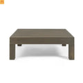 Outdoor Coffee Table Square Acacia Wood Gray Slat Panel 29.5in