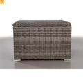 Outdoor Storage Side Table Wicker Gray 33x33x22 In Scratch Free