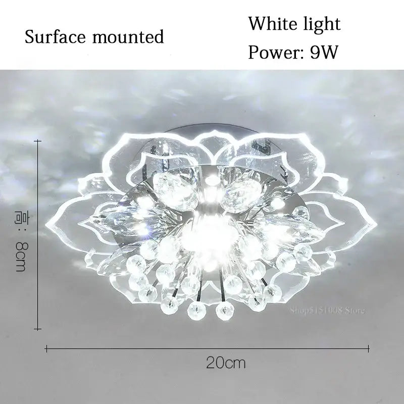 Colorful crystal flower ceiling light fixture for living room