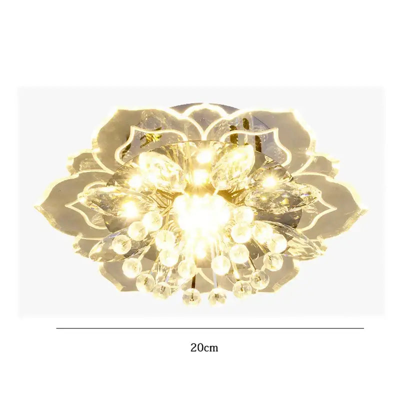 Colorful crystal flower ceiling light fixture for living room