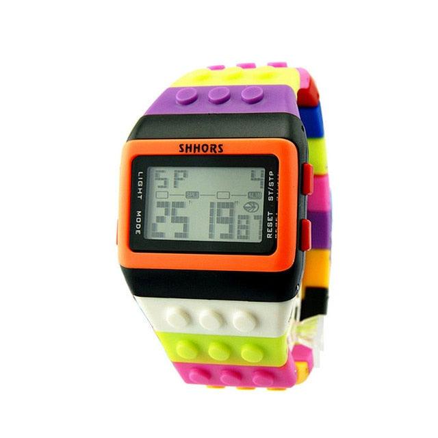Colorful Digital Wrist Watch Men Women Colorful Digital Sport LED Quartz 5ATM Waterproof Wrist Watches Sports Digital Children Watches Elegant Design For Boys