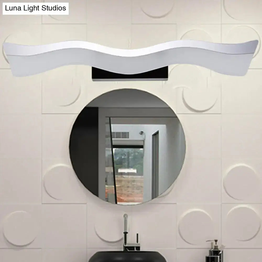 DecorBites™ Contemporary Acrylic LED Wall Mounted Vanity Light - 17"/23" Width, Warm/White Light