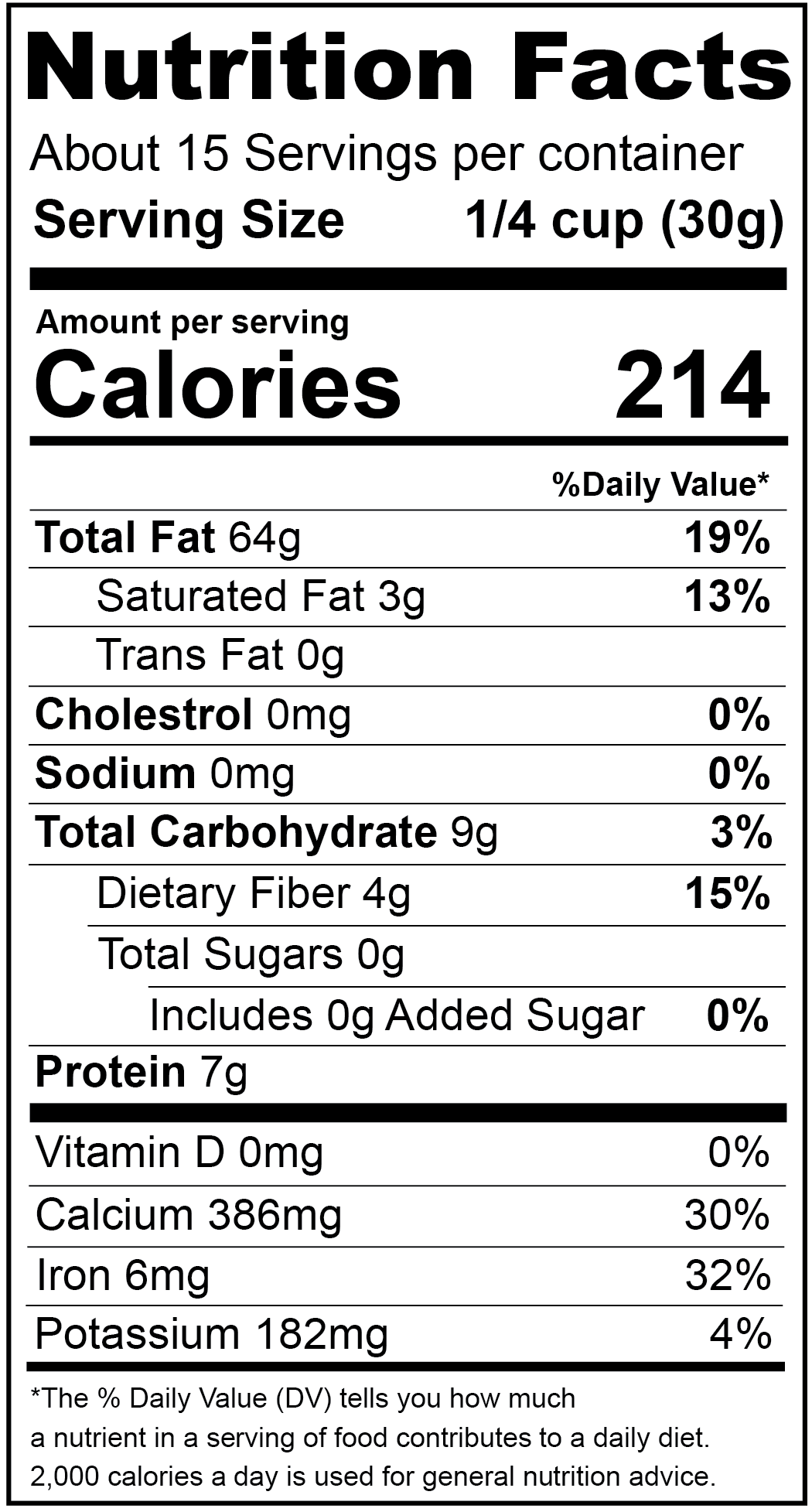 Sesame Seeds, Black, Natural