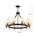 DecorBites™ Country Retro Chandelier Fabric Lampshade Ceiling Pendant Light for Home Indoor Decor