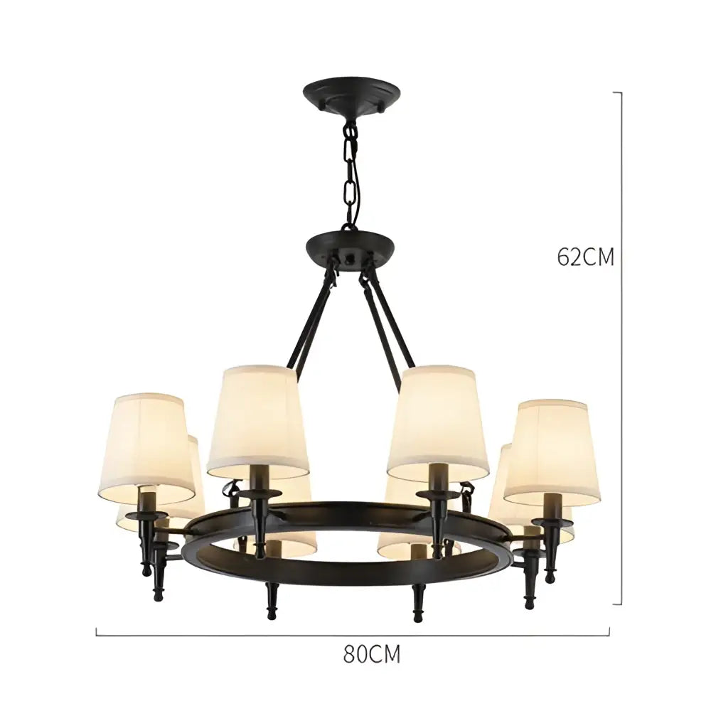 DecorBites™ Country Retro Chandelier Fabric Lampshade Ceiling Pendant Light for Home Indoor Decor