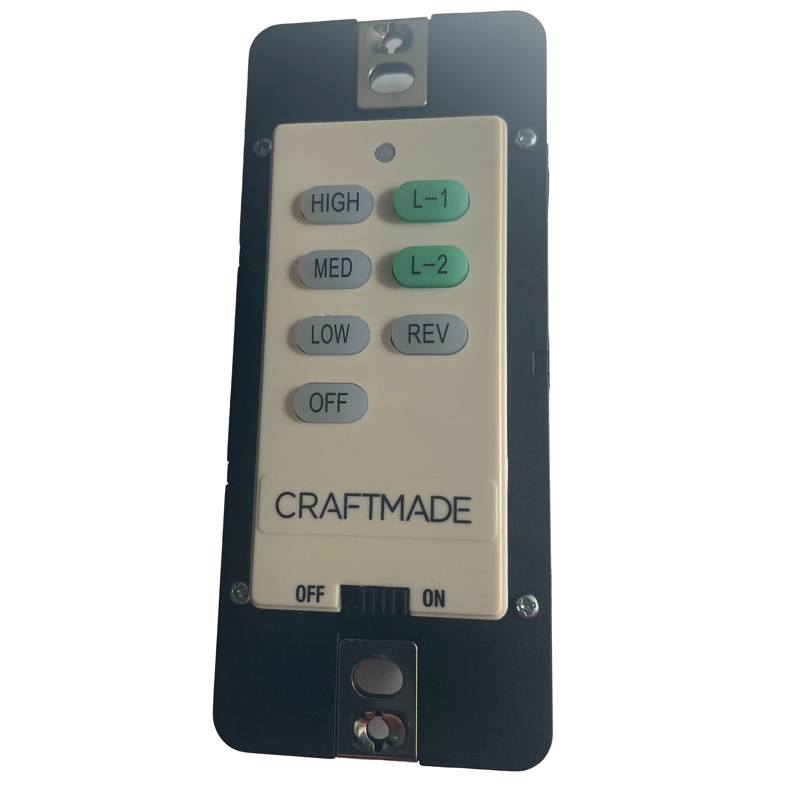 Substitute for Craftmade UC7224T/CHQ7224T WIRED Ceiling Fan Remote Control [UNVWALLKIT001]
