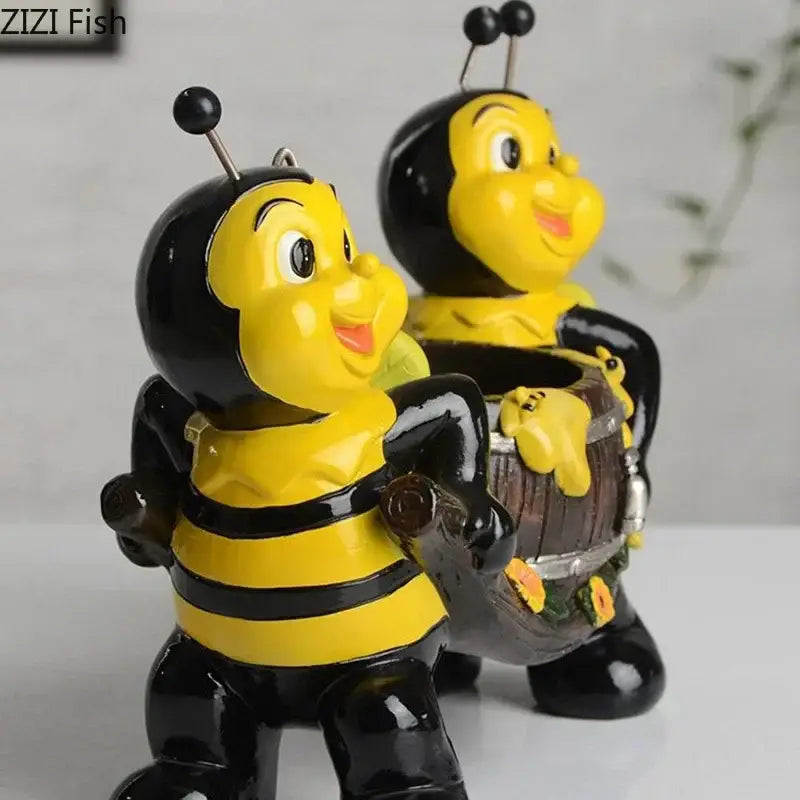 DecorBites™ Bee Resin Vase: Creative Cartoon Plant Pot for Cheerful Floral Arrangement