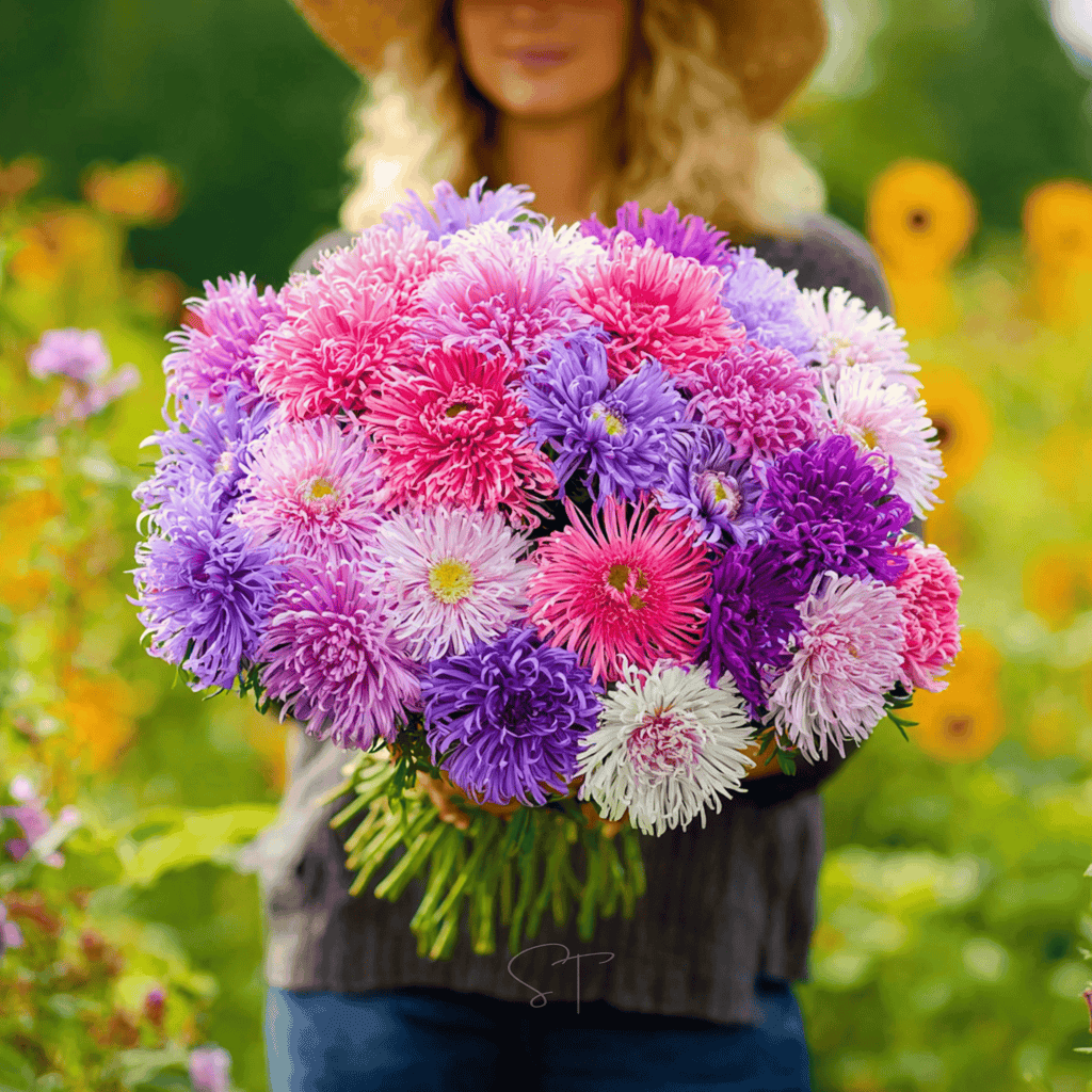 Crego Giant Aster Mix – 50 Seeds