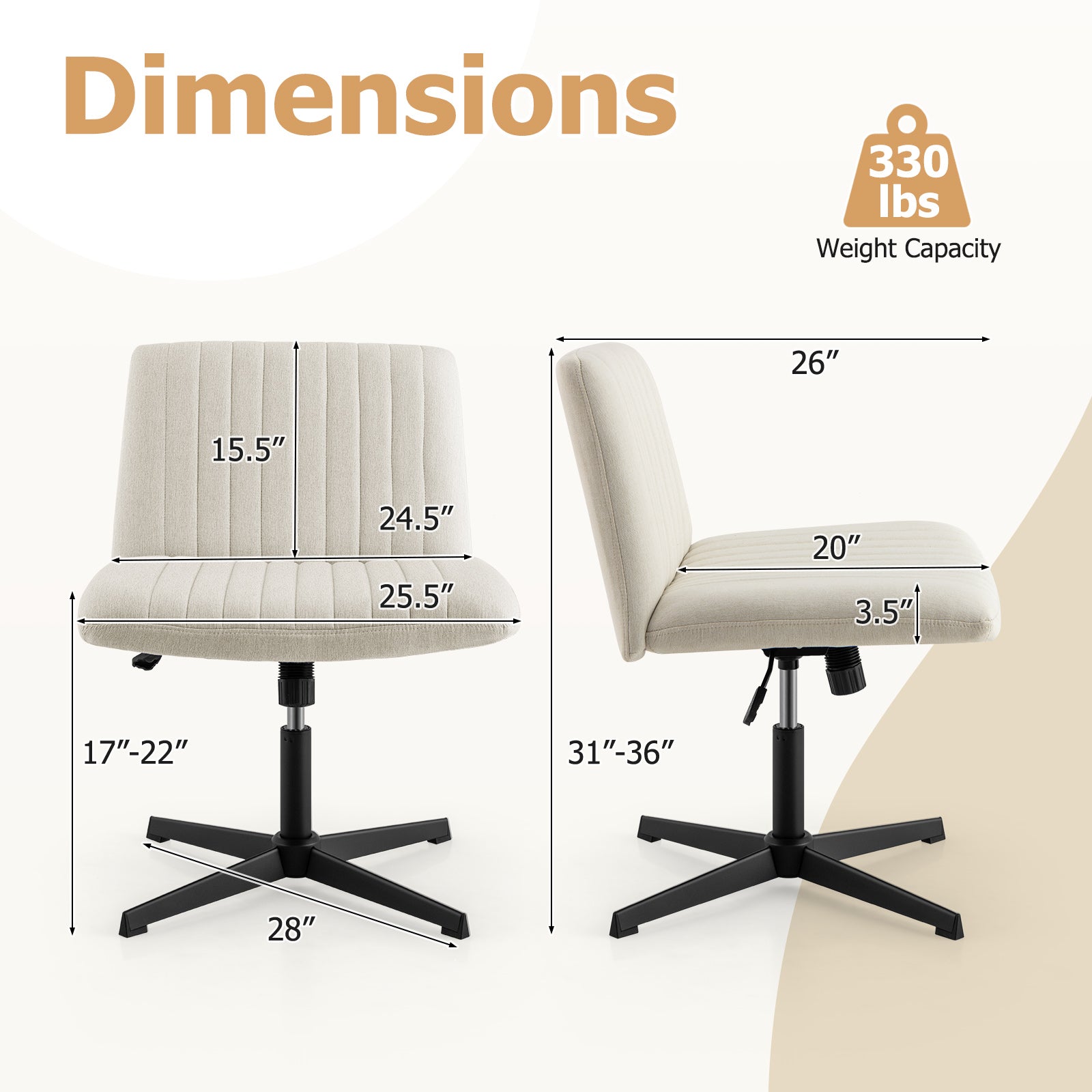 Criss Cross Legged Chair No Wheels 120¬∞ Rocking Adjustable Height