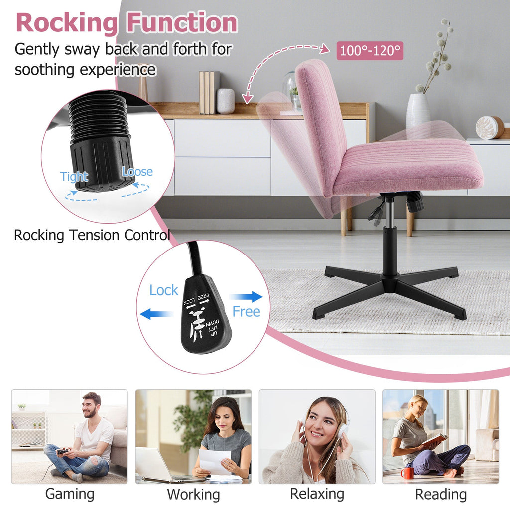 Criss Cross Legged Chair No Wheels 120¬∞ Rocking Adjustable Height