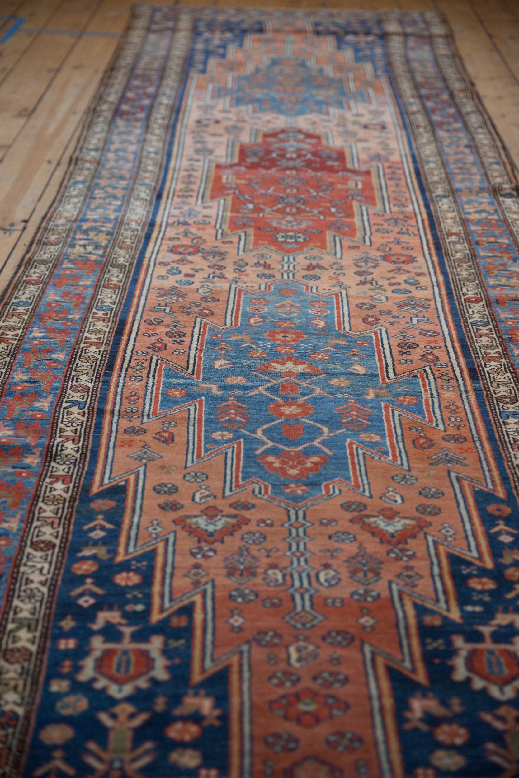 3.5x12.5 Vintage Fine Distressed Malayer Rug Runner