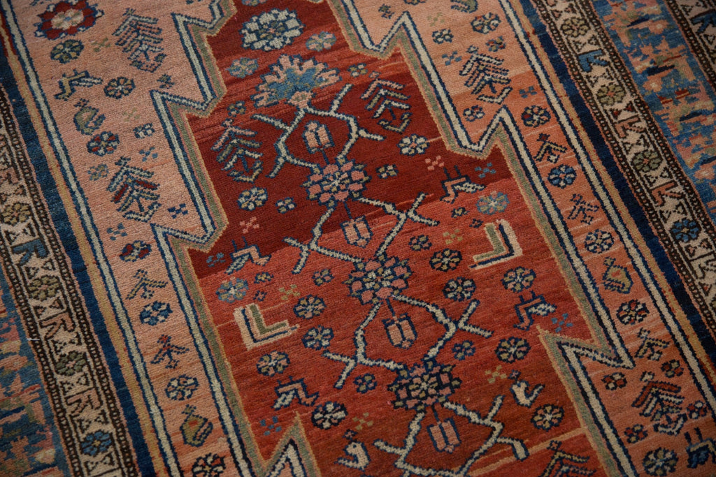3.5x12.5 Vintage Fine Distressed Malayer Rug Runner