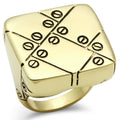 GL287 - IP Gold(Ion Plating) Brass Ring with Epoxy in Jet