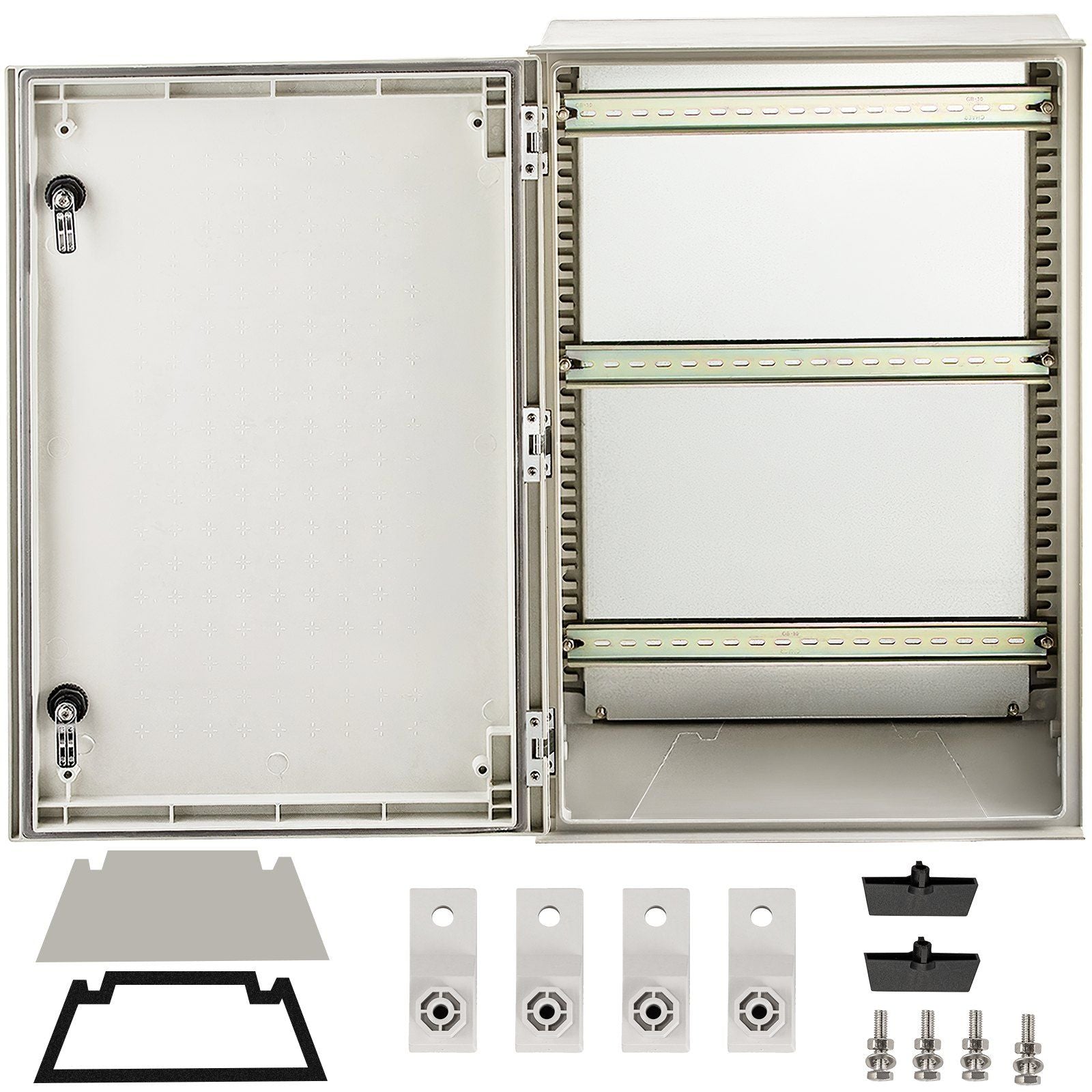 NEMA Steel Enclosure, 24 x 16 x 9'' NEMA 4X Fiberglass Electrical Box, IP66 Waterproof & Dustproof, Outdoor/Indoor Electrical Junction Box, with Mounting Plate(60 x 40 x 23 cm)