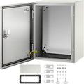 NEMA Steel Enclosure, 16 x 12 x 8'' NEMA 4X Steel Electrical Box, IP66 Waterproof & Dustproof, Outdoor/Indoor Electrical Junction Box, with Mounting Plate
