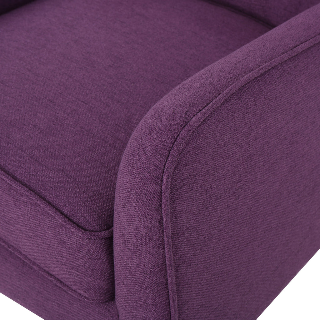 Accent Chair Mid-Century Tufted Purple Fabric 25x30x31