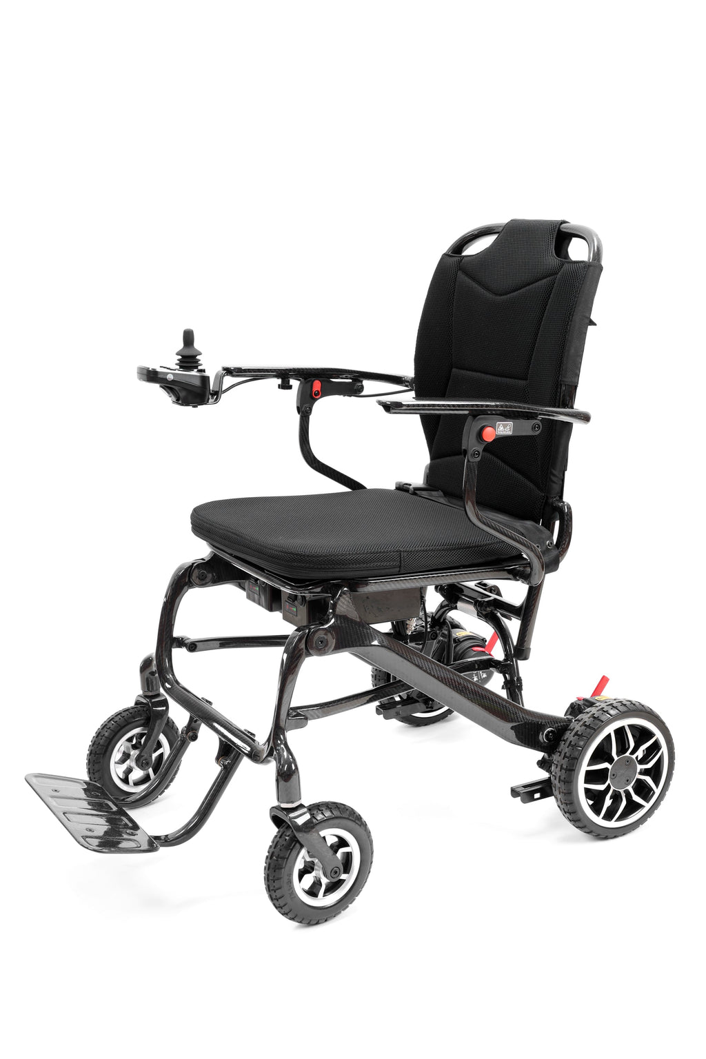 Wheelchair Electric Foldable Carbon Fiber 37 LB 30 Mile Range 38x24x37 In