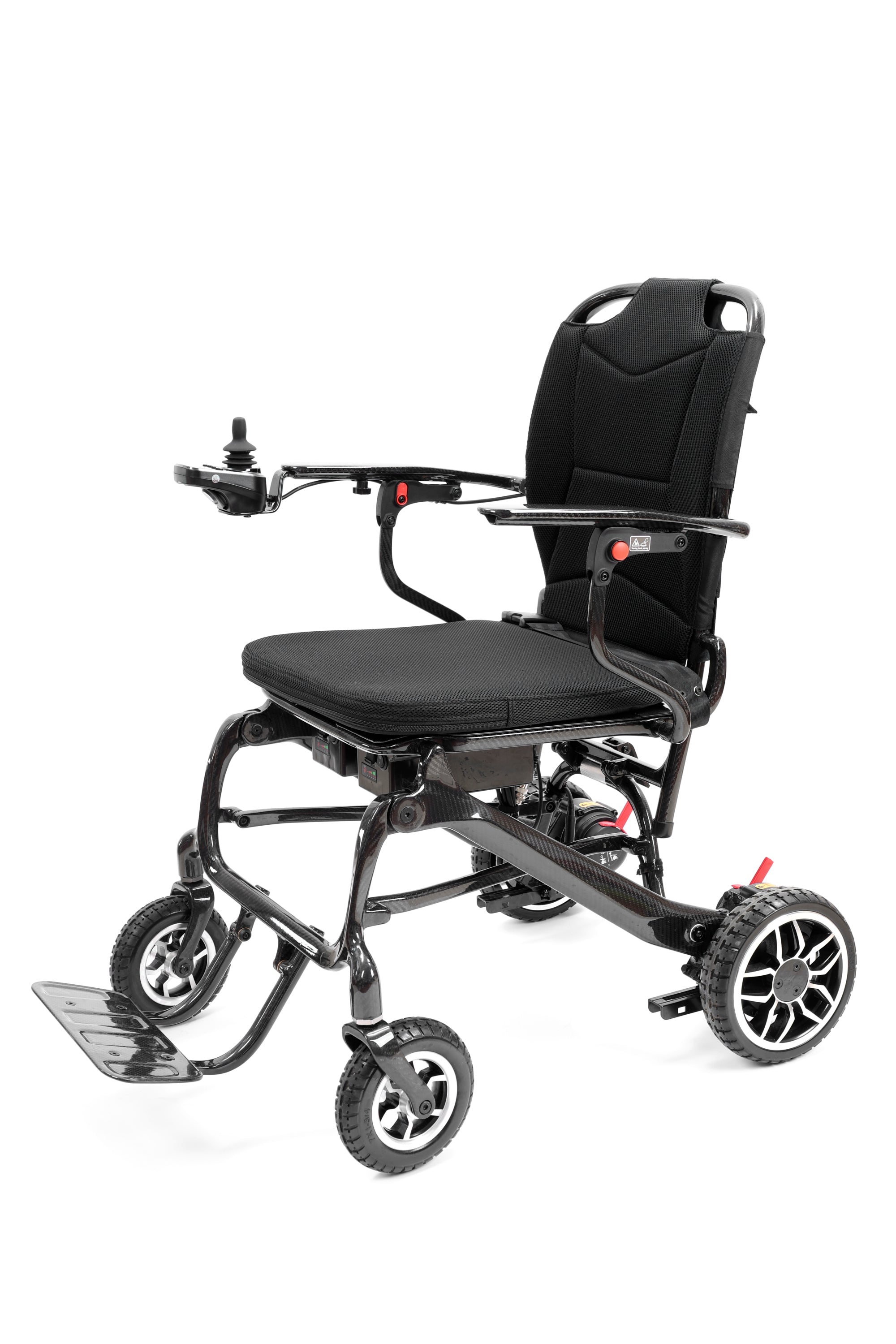 Wheelchair Electric Foldable Carbon Fiber 37 LB 30 Mile Range 38x24x37 In
