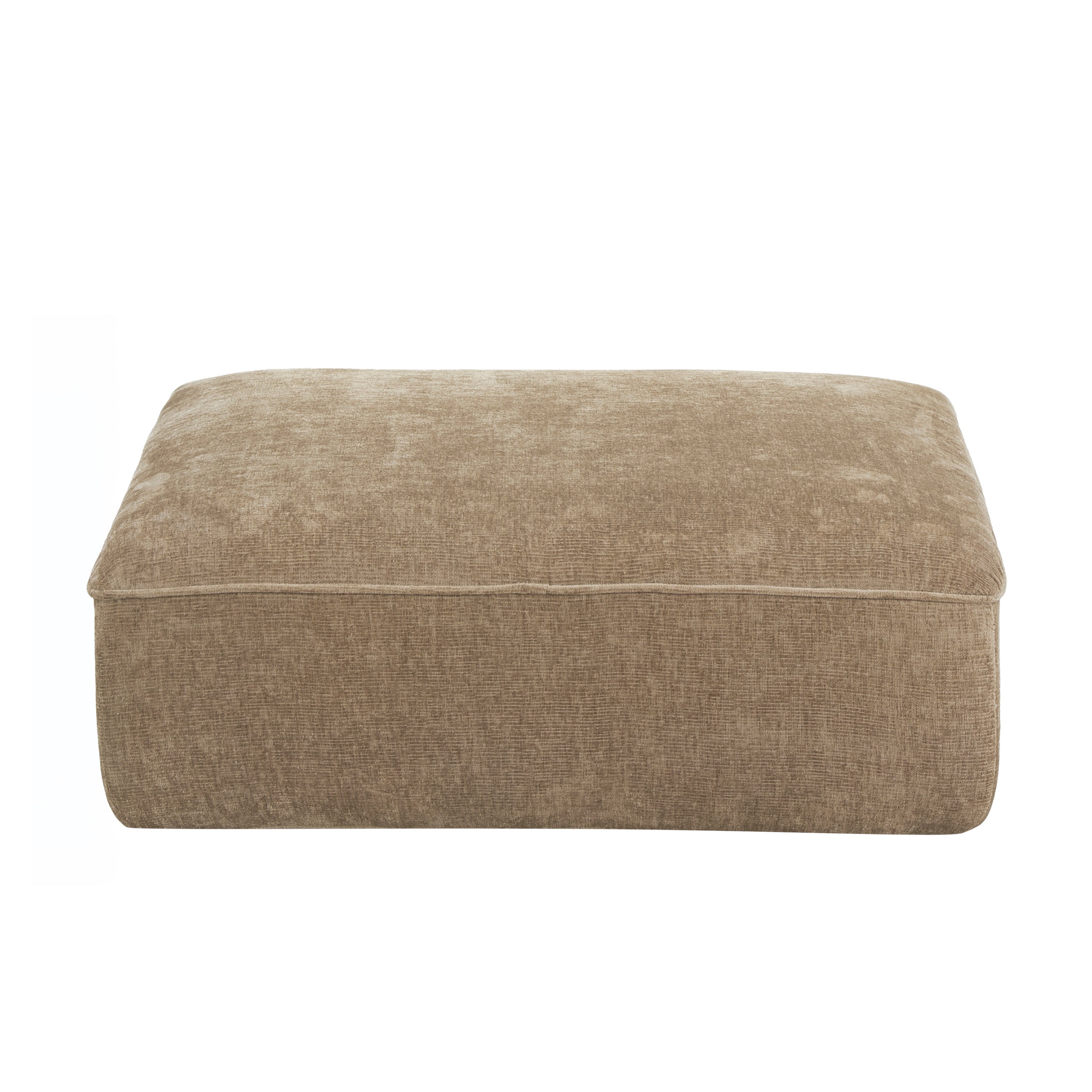 Sectional Sofa L-Shape Deep Seat Polyester Off-White 4 Seat 122 In