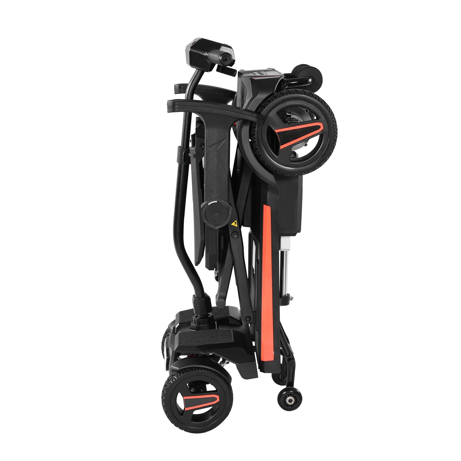 Mobility Scooter 4-Wheel Auto-Folding Remote Control 265 LB Black Orange