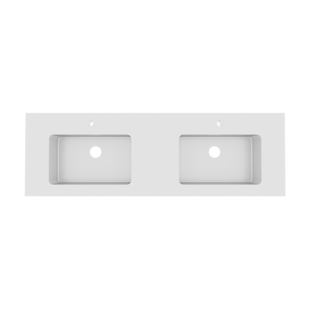 BB0272Y131 Integrated Solid Surface Basin Without Drain and Faucet, Glossy