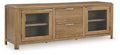 Rencott - Extra Large TV Stand - Light Brown